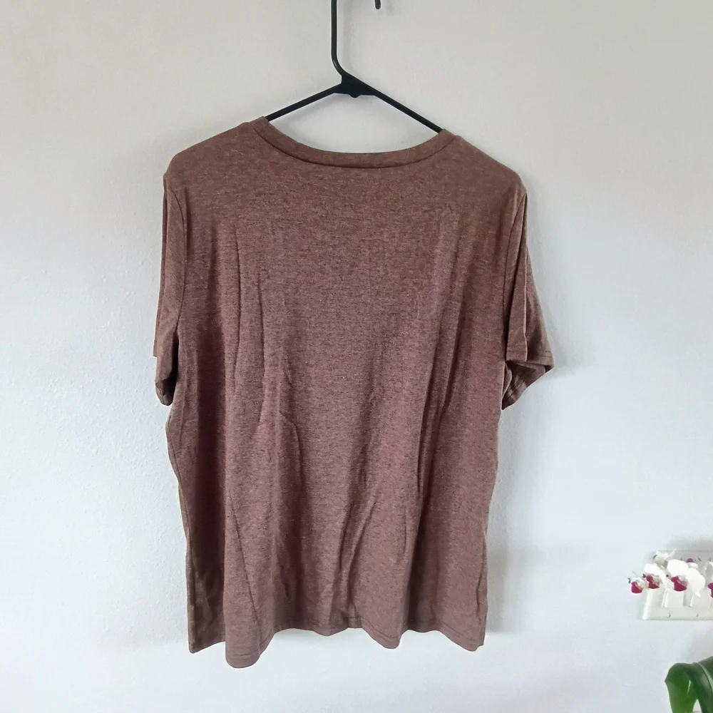 Vintage Style Cat Graphic Tee Womens XL Brown Soft Grunge Baby Tee - Picture 4 of 6